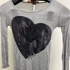 Tory Burch Gray Top with Black Accent